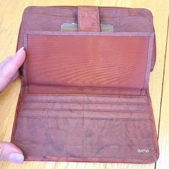 Buxton Brown Leather Wallet, Top Grain Cowhide - Picture 5 of 8